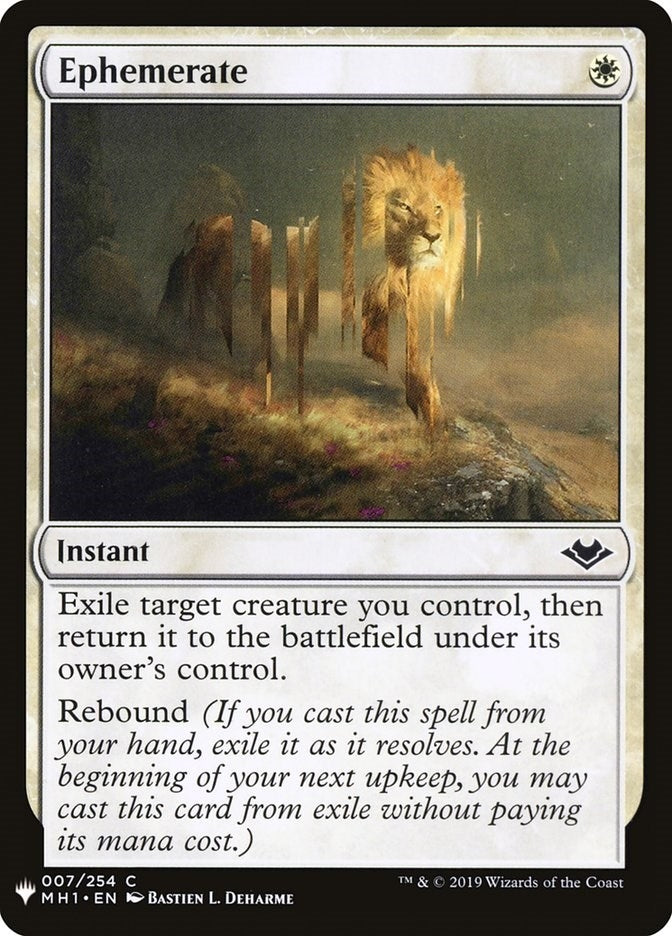 Ephemerate (7) (The List Reprints)