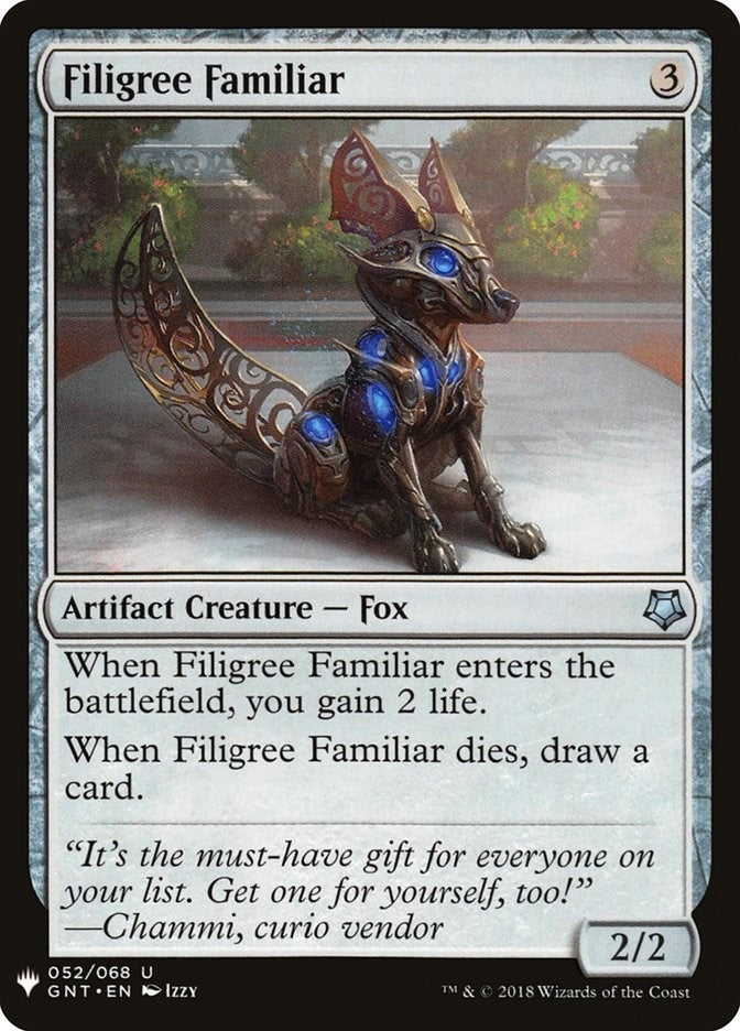 Filigree Familiar (52) (The List Reprints)