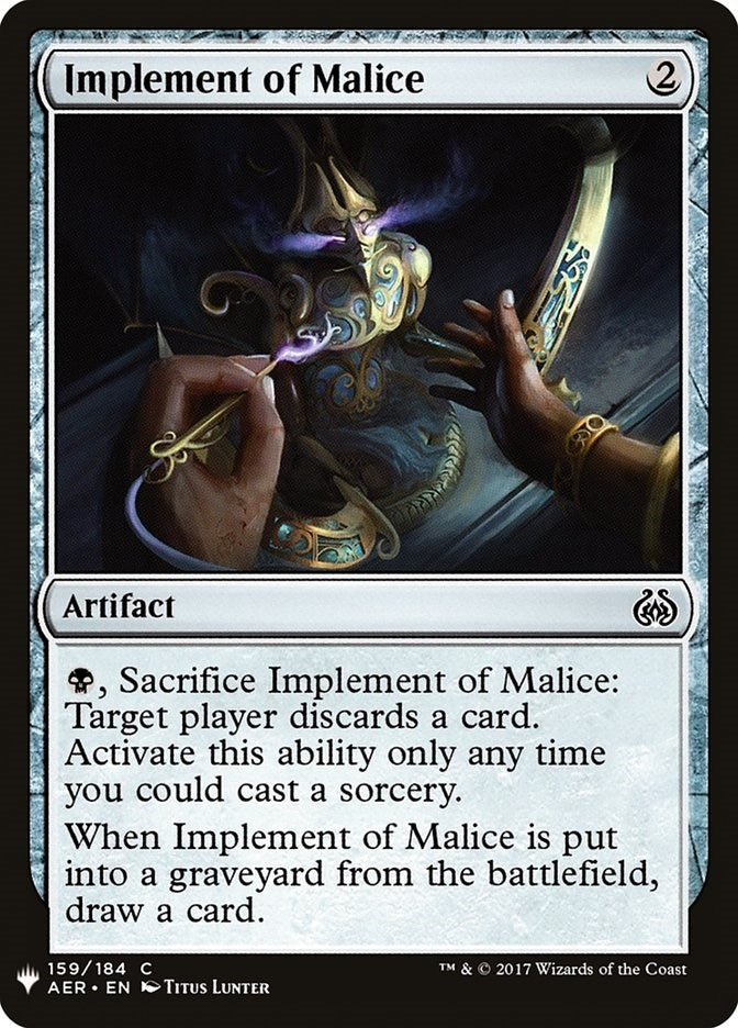 Implement of Malice (159) (The List Reprints)