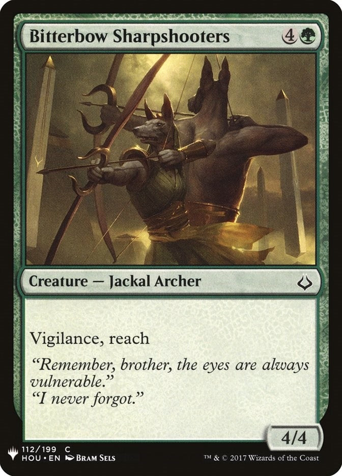 Bitterbow Sharpshooters (112) (The List Reprints)