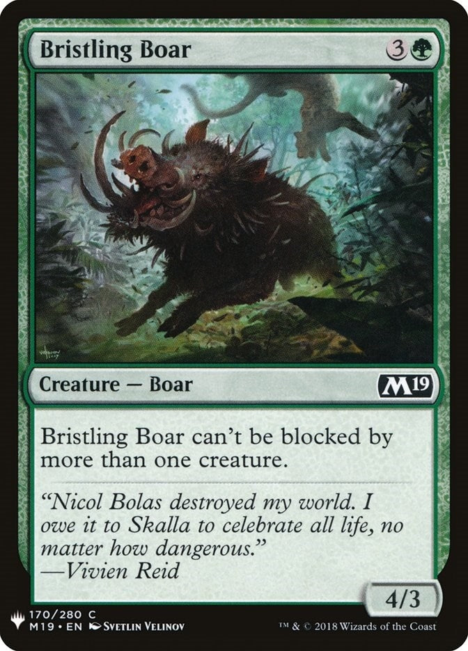 Bristling Boar (170) (The List Reprints)