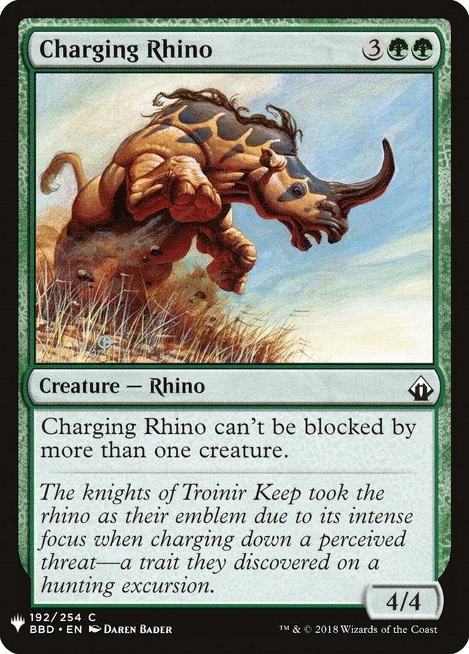 Charging Rhino (192) (The List Reprints)