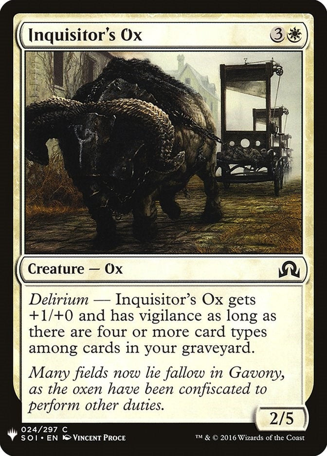 Inquisitor's Ox (24) (The List Reprints)