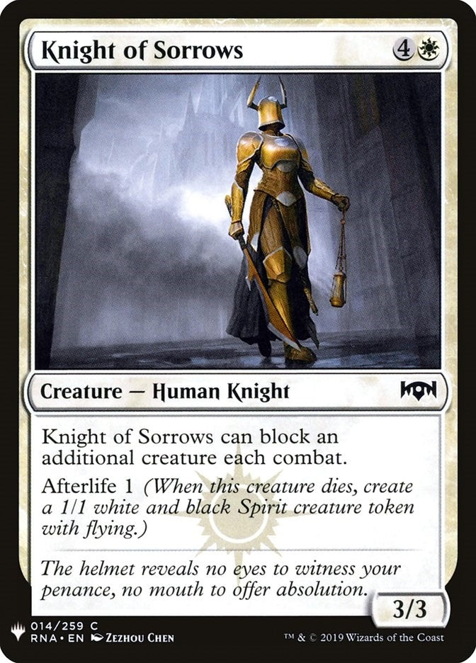 Knight of Sorrows (14) (The List Reprints)