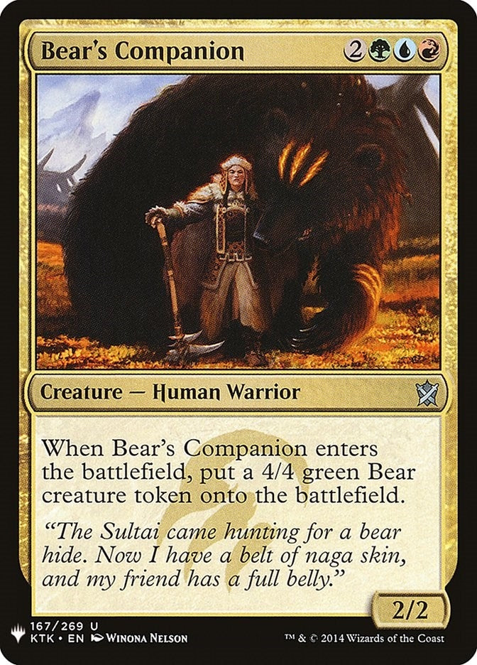 Bear's Companion (167) (The List Reprints)