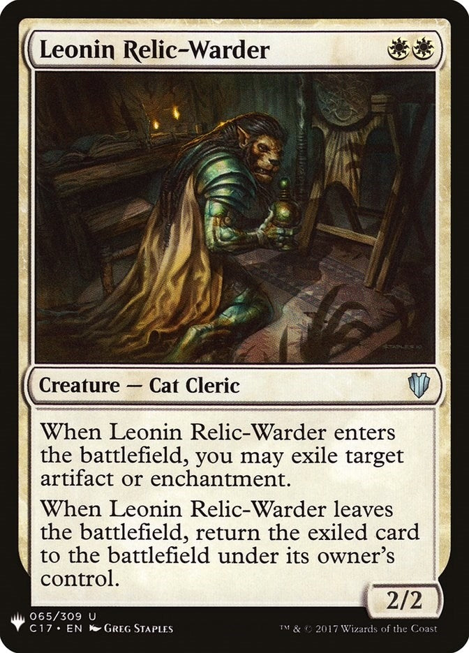 Leonin Relic-Warder (C17) (65) (The List Reprints)