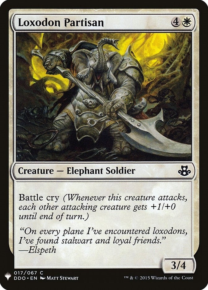 Loxodon Partisan (17) (The List Reprints)