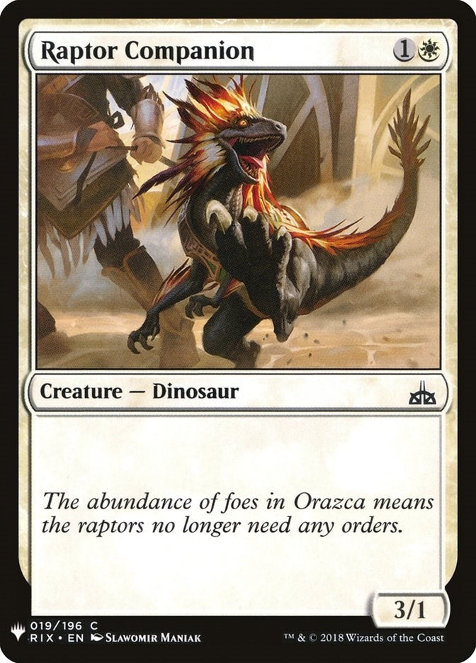 Raptor Companion (19) (The List Reprints)