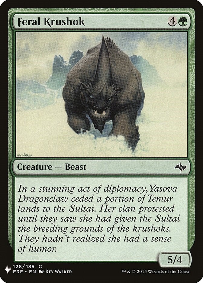 Feral Krushok (128) (The List Reprints)