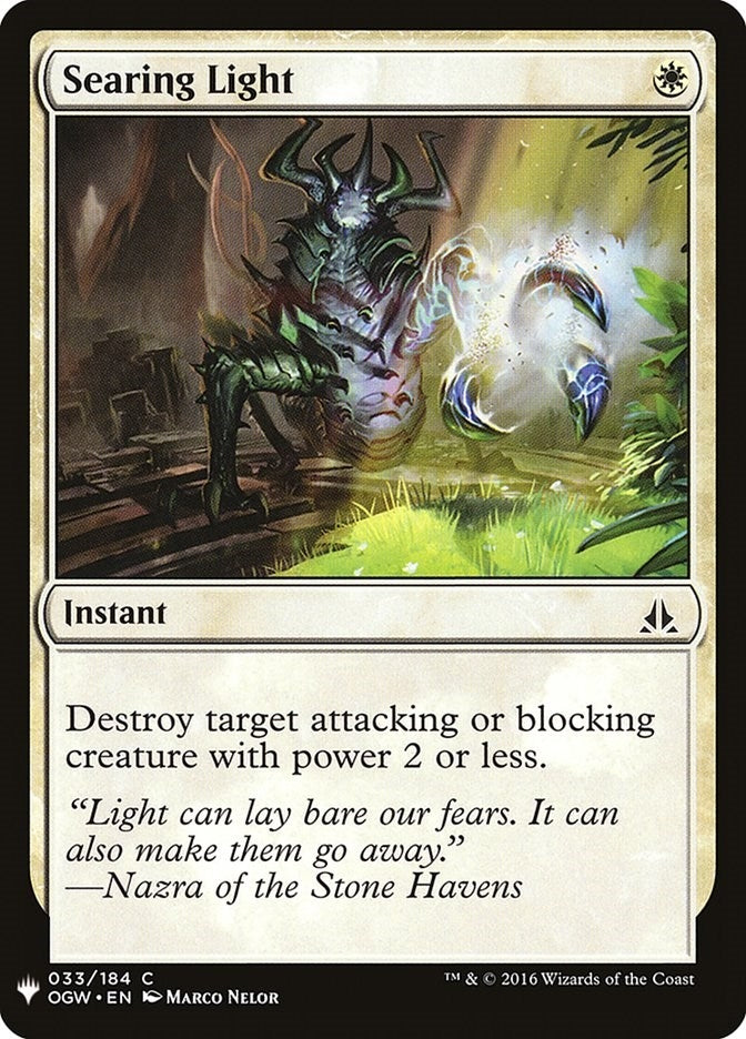 Searing Light (33) (The List Reprints)