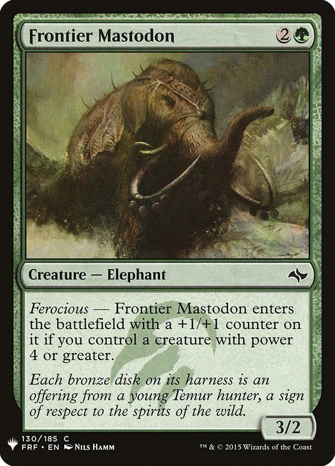 Frontier Mastodon (130) (The List Reprints)