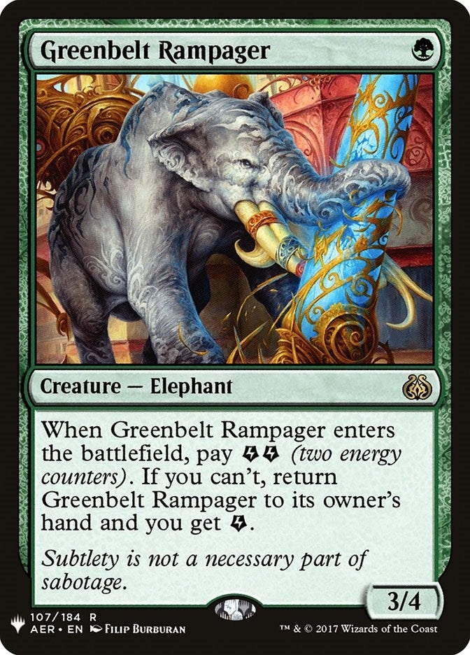Greenbelt Rampager (107/184) (The List Reprints)
