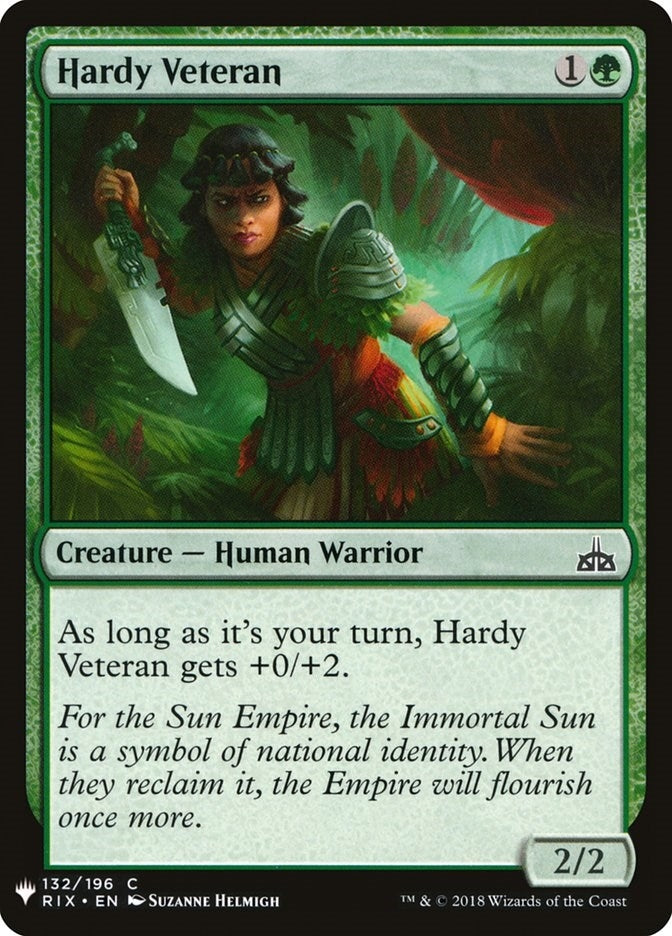 Hardy Veteran (132) (The List Reprints)
