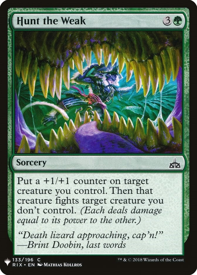 Hunt the Weak (133) (The List Reprints)