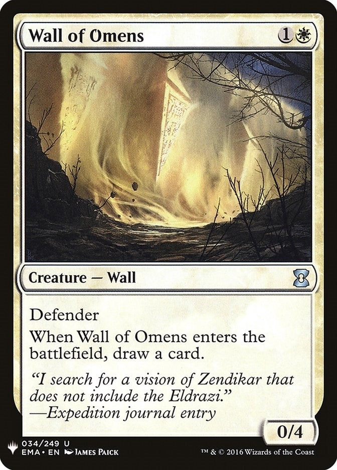 Wall of Omens (EMA) (34) (The List Reprints)