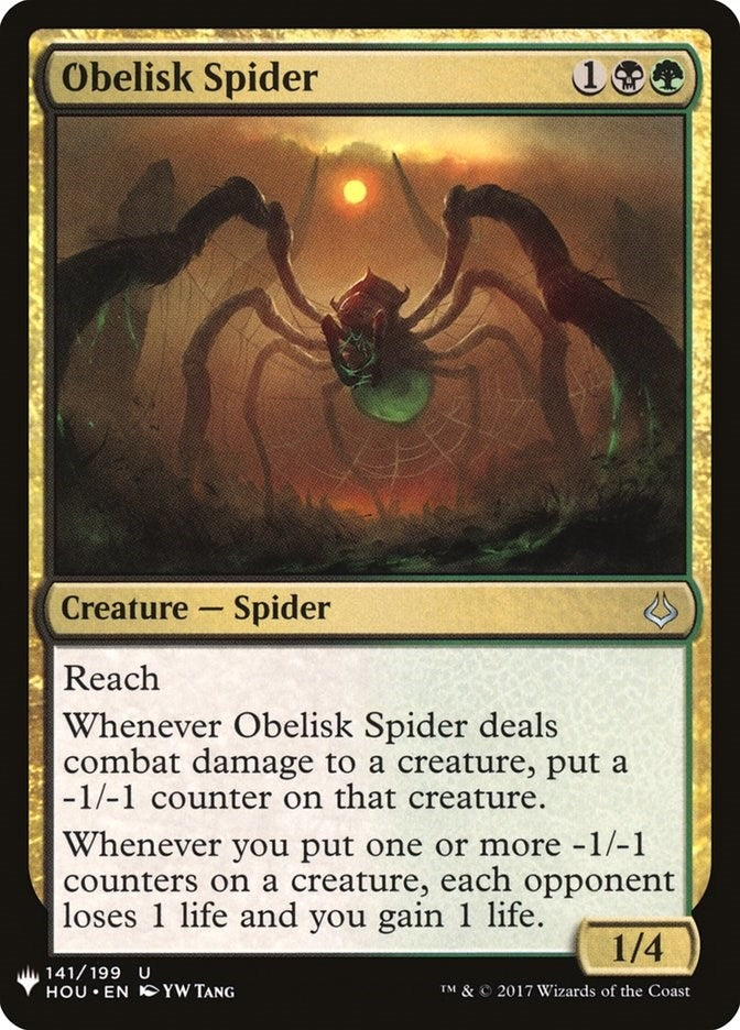Obelisk Spider (141) (The List Reprints)