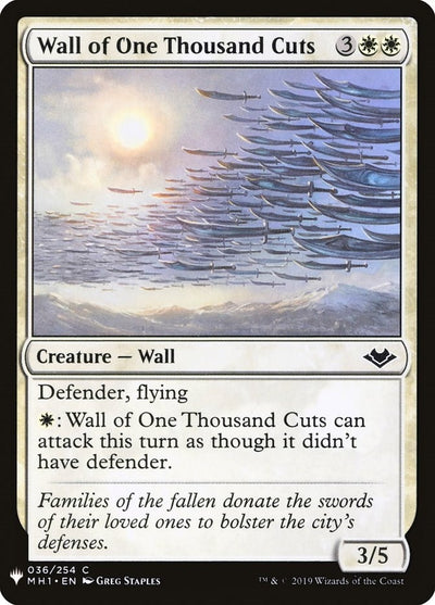 Wall of One Thousand Cuts (36) (The List Reprints)