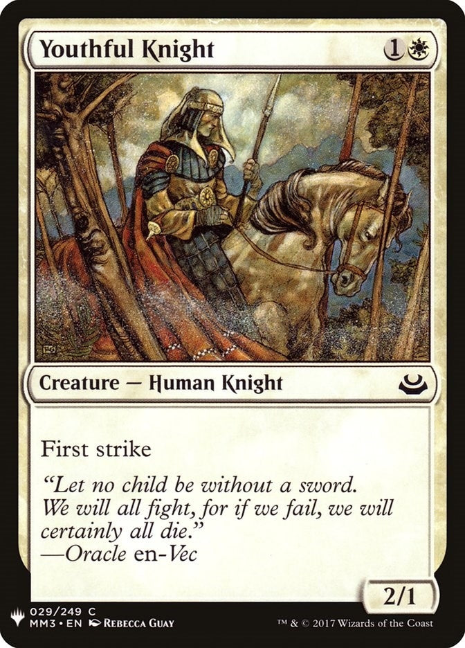 Youthful Knight (29) (The List Reprints)