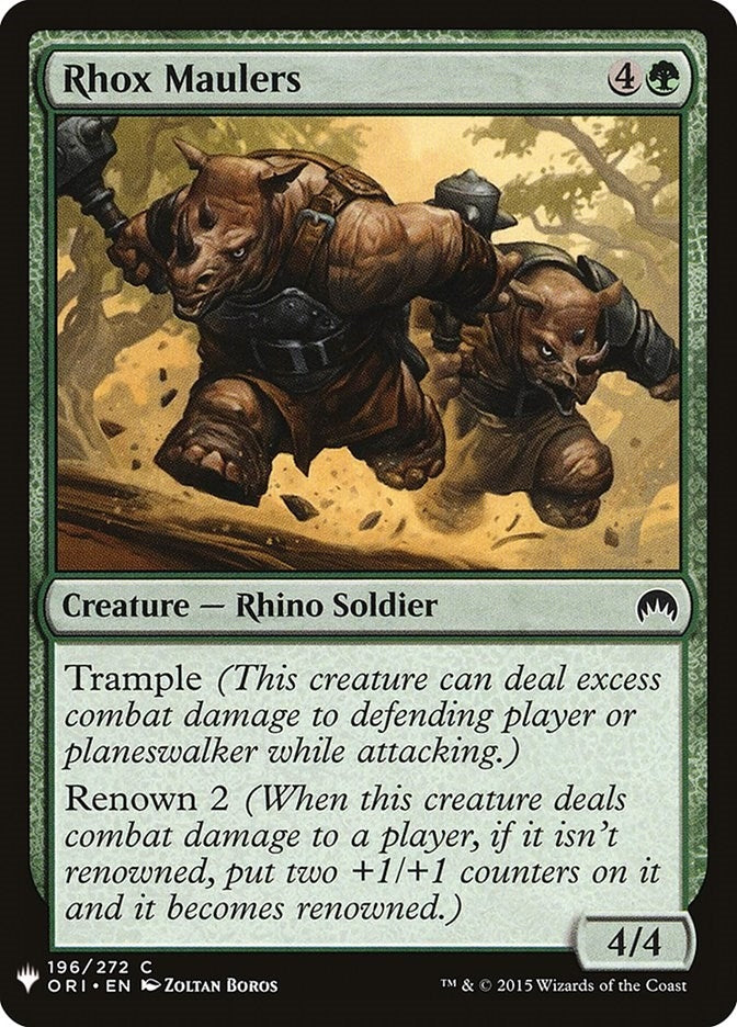 Rhox Maulers (196) (The List Reprints)
