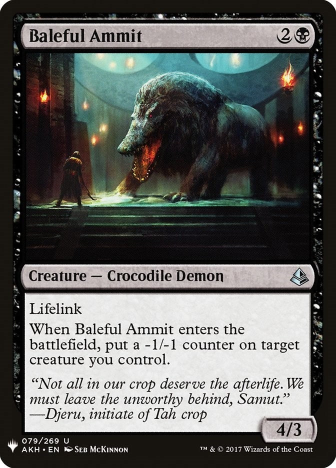 Baleful Ammit (79) (The List Reprints)
