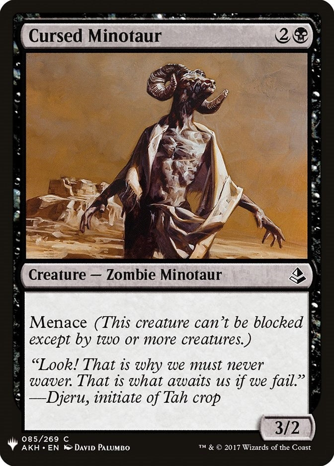 Cursed Minotaur (85) (The List Reprints)