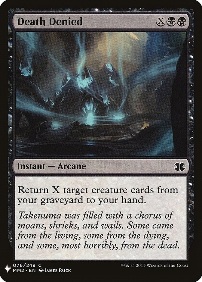 Death Denied (76) (The List Reprints)