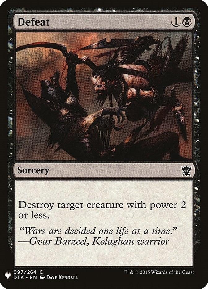 Defeat (97) (The List Reprints)