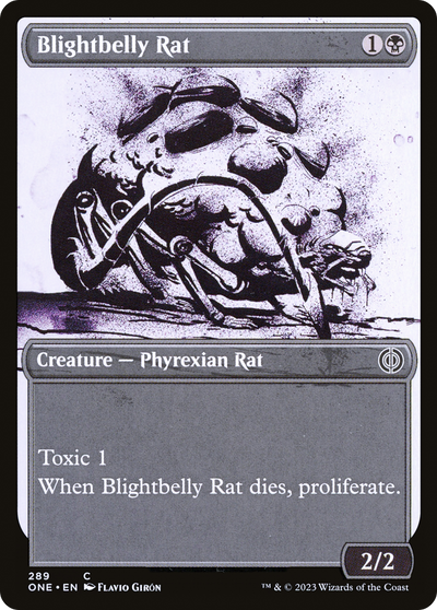 Blightbelly Rat (ONE-289) - Phyrexia: All Will Be One: (Showcase) Foil