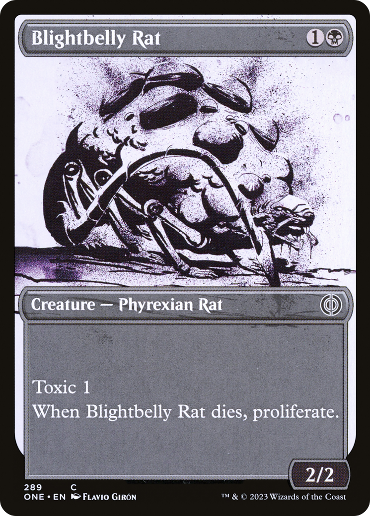 Blightbelly Rat (ONE-289) - Phyrexia: All Will Be One: (Showcase) Foil