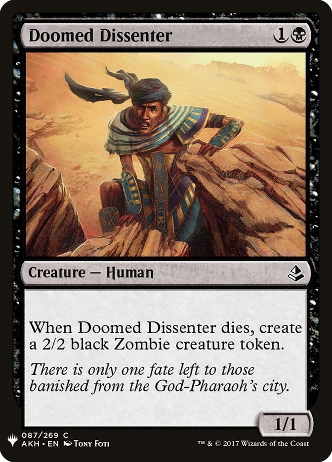 Doomed Dissenter (87) (The List Reprints)