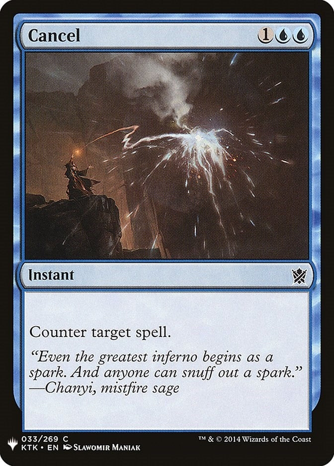 Cancel (33) (The List Reprints)