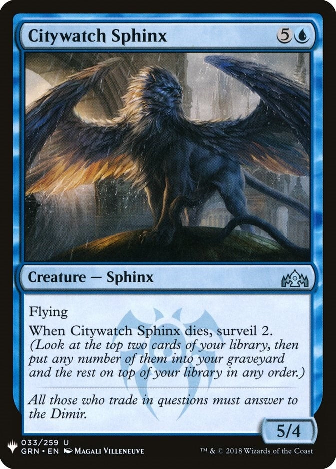 Citywatch Sphinx (33) (The List Reprints)