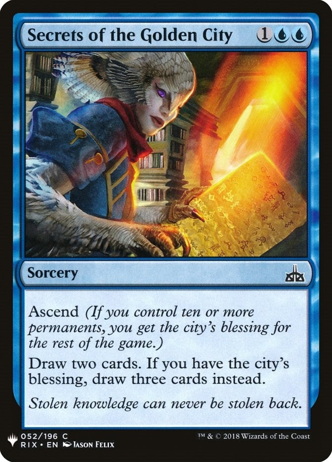 Secrets of the Golden City (52) (The List Reprints)