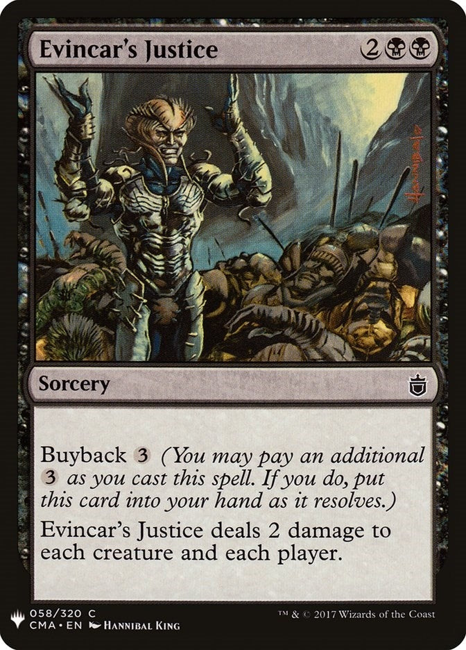 Evincar's Justice (58) (The List Reprints)