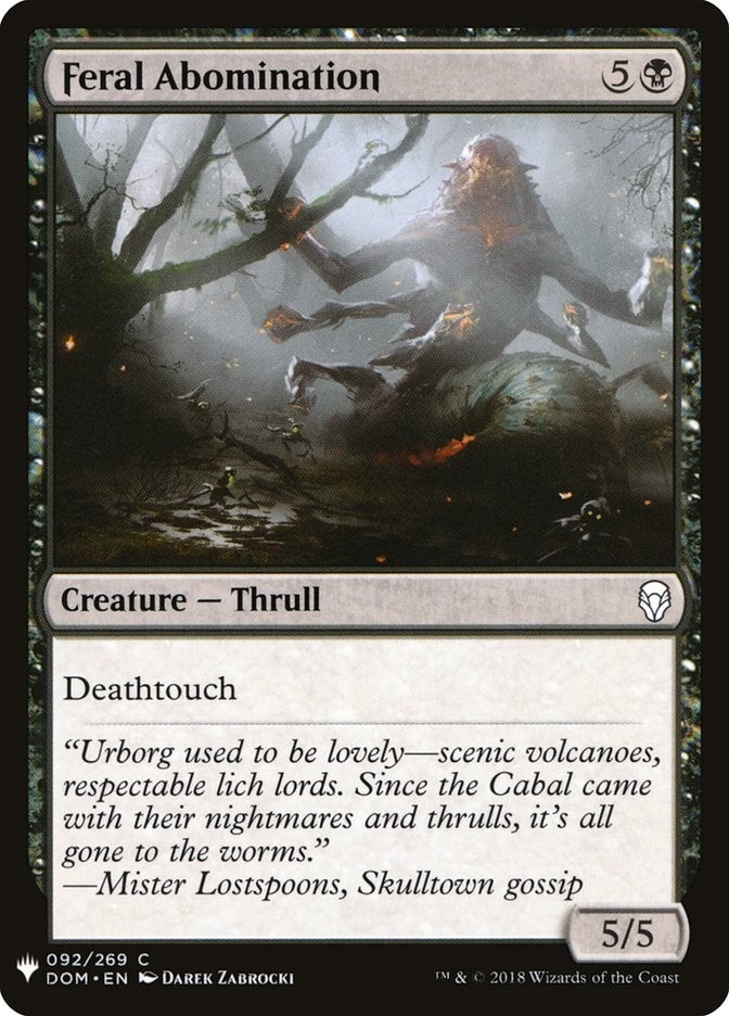 Feral Abomination (92) (The List Reprints)