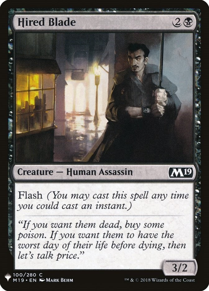 Hired Blade (100) (The List Reprints)