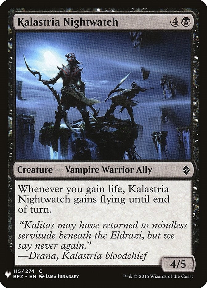 Kalastria Nightwatch (115) (The List Reprints)