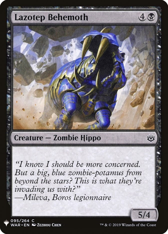 Lazotep Behemoth (95) (The List Reprints)