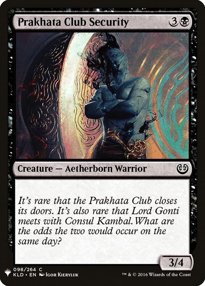 Prakhata Club Security (98) (The List Reprints)