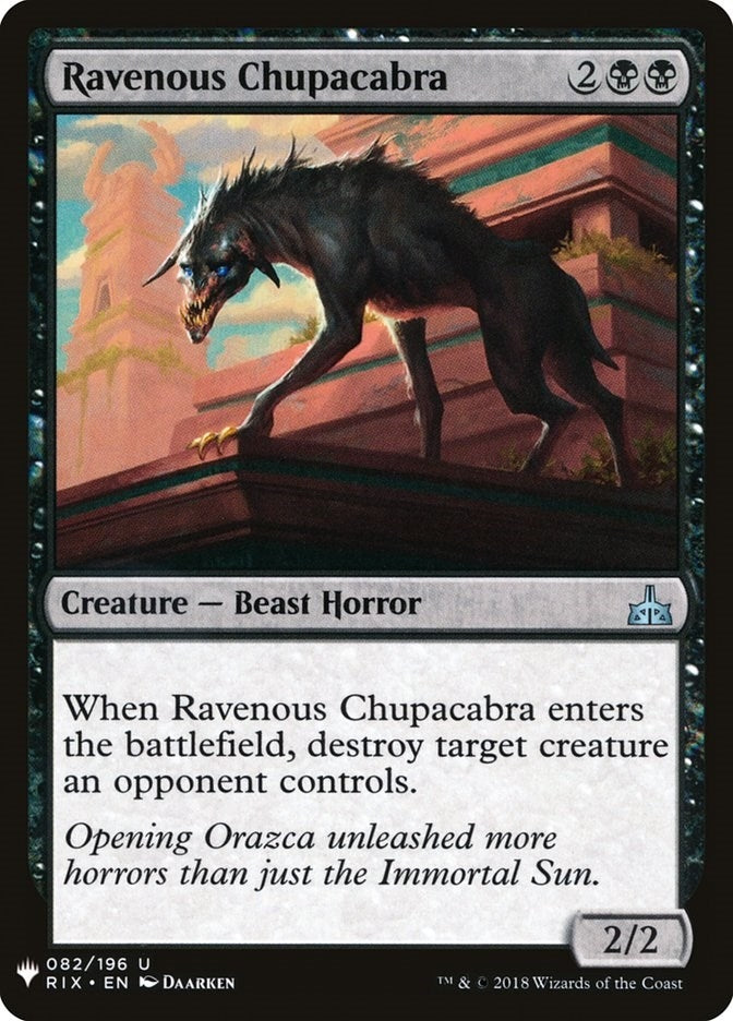 Ravenous Chupacabra (82) (The List Reprints)