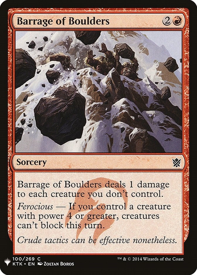 Barrage of Boulders (100) (The List Reprints)