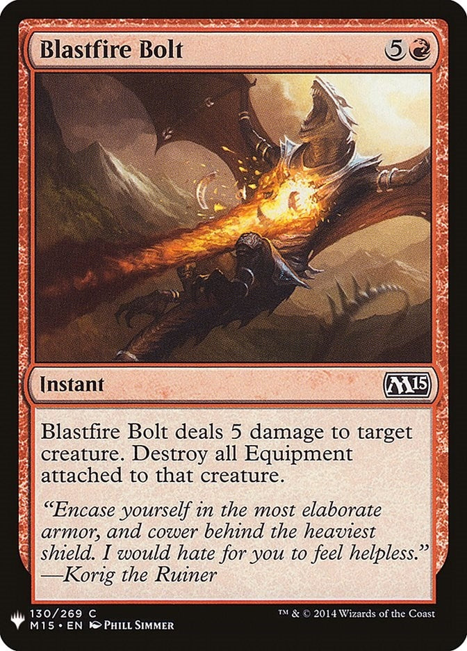 Blastfire Bolt (130) (The List Reprints)
