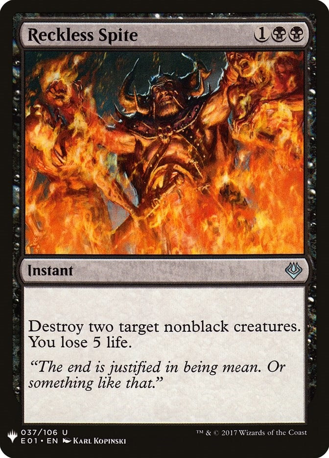 Reckless Spite (37) (The List Reprints)