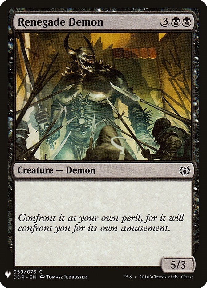 Renegade Demon (59) (The List Reprints)