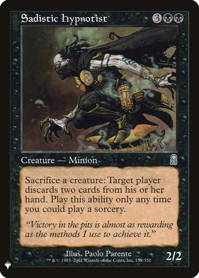 Sadistic Hypnotist (159) (The List Reprints)