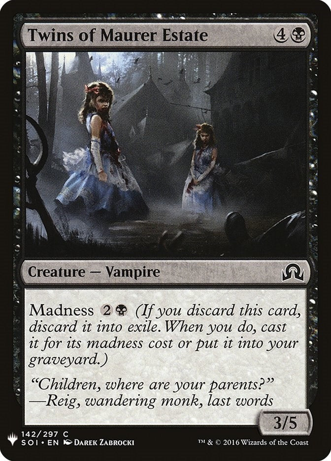 Image for Twins of Maurer Estate (142) - Magic: The Gathering