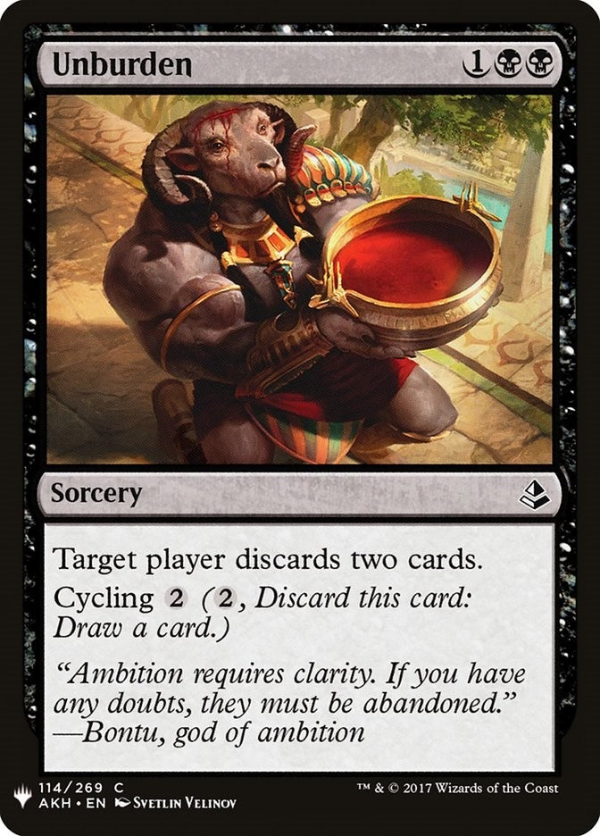 Unburden (114) (The List Reprints)