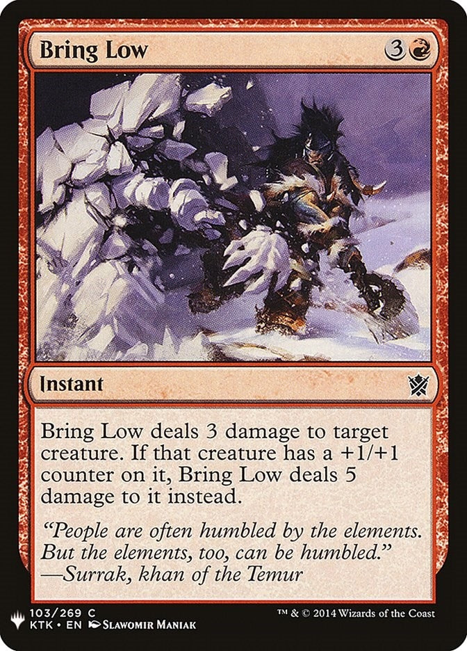 Bring Low (103) (The List Reprints)