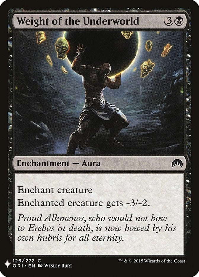 Image for Weight of the Underworld (126) - Magic: The Gathering