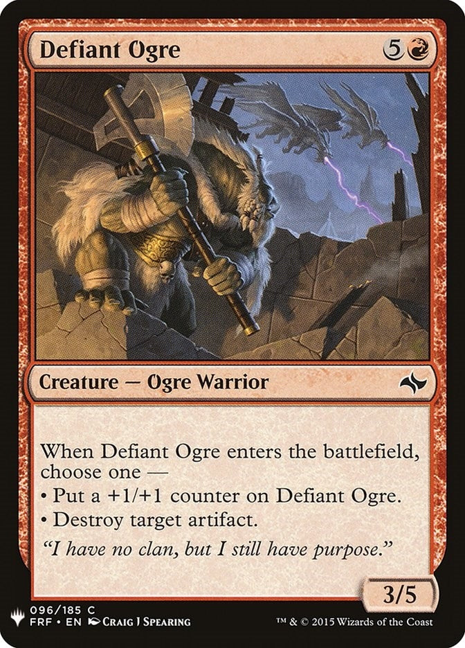 Defiant Ogre (96) (The List Reprints)
